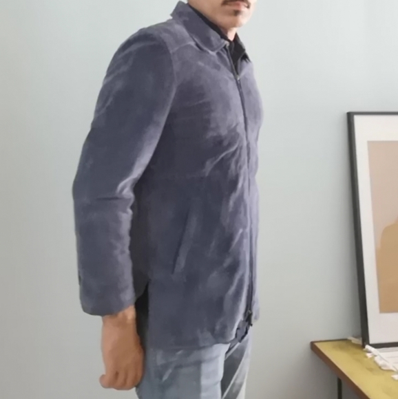 Great looking blue suede jacket - Picture 6 of 6